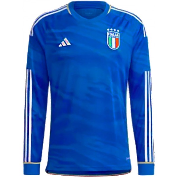 Italy home long sleeve jersey soccer uniform men's first sportswear football kit top shirt 2023